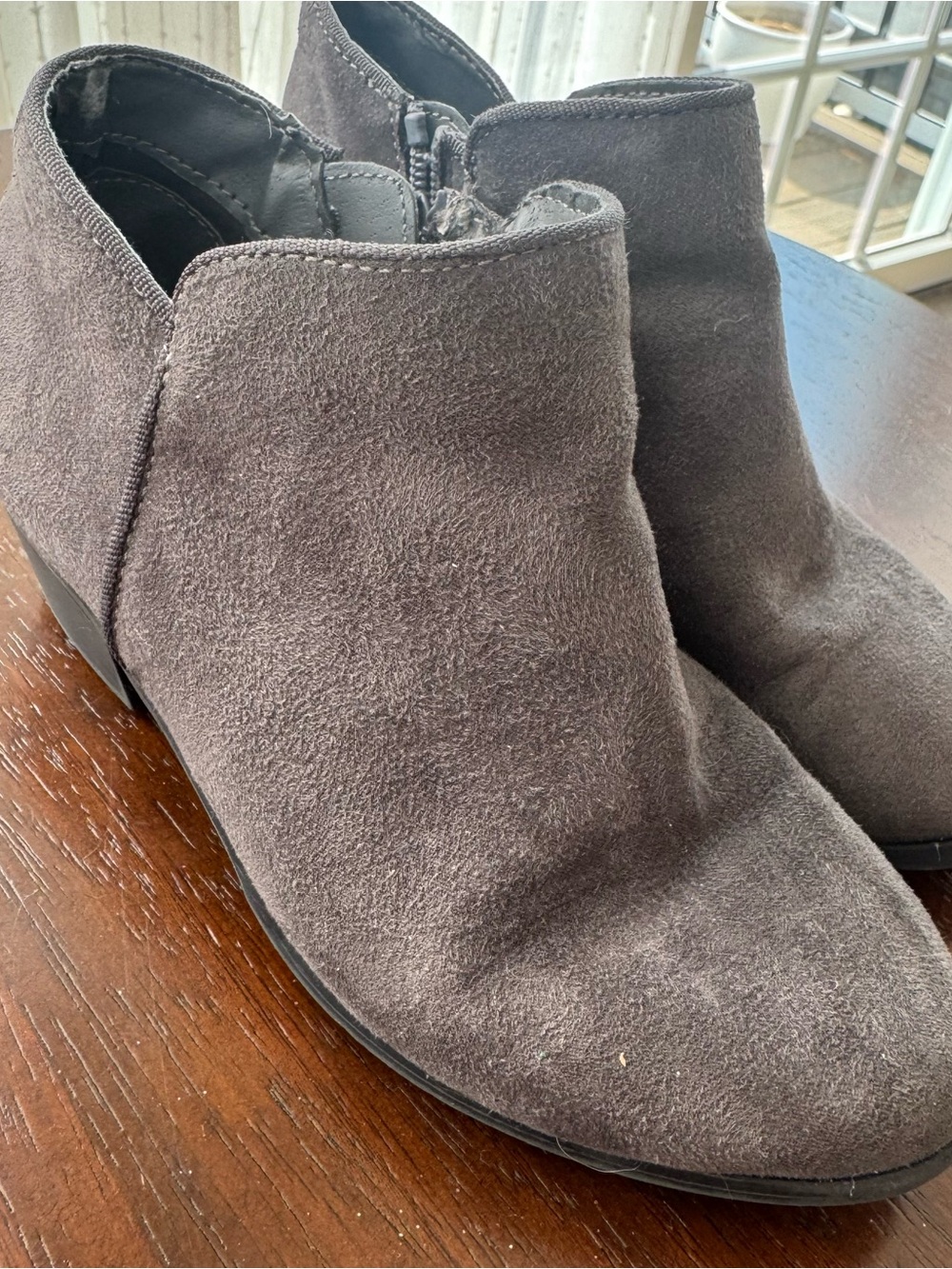 Sun + Stone Kids Brown Suede Ankle Boots
